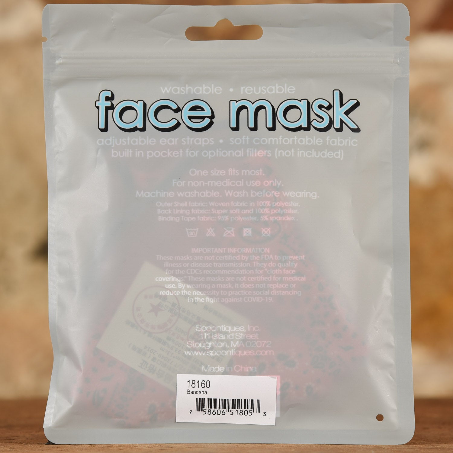  Bandana Mask- Adult Size