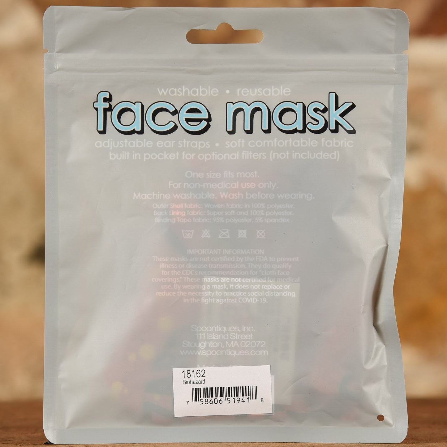 Biohazard Mask- Adult Size