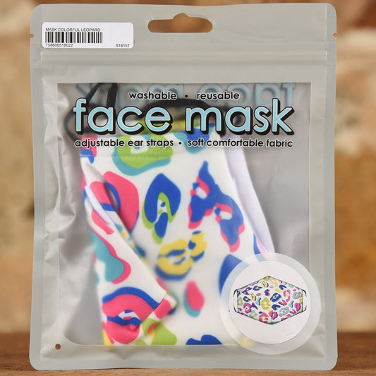  Colorful Leopard Mask- Adult Size