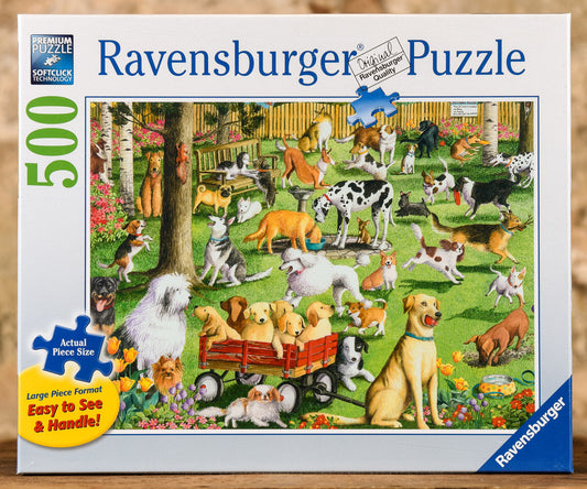  At The Dog Park 500 Piece Puzzle - Large Format Pieces