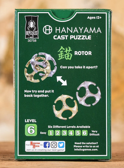  Hanayama Cast Puzzle - Level 6 - Rotor