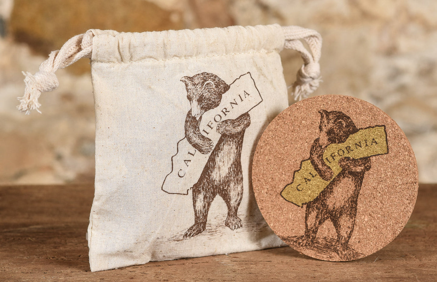  Coasters - California Bear Hug (Set Of 4)