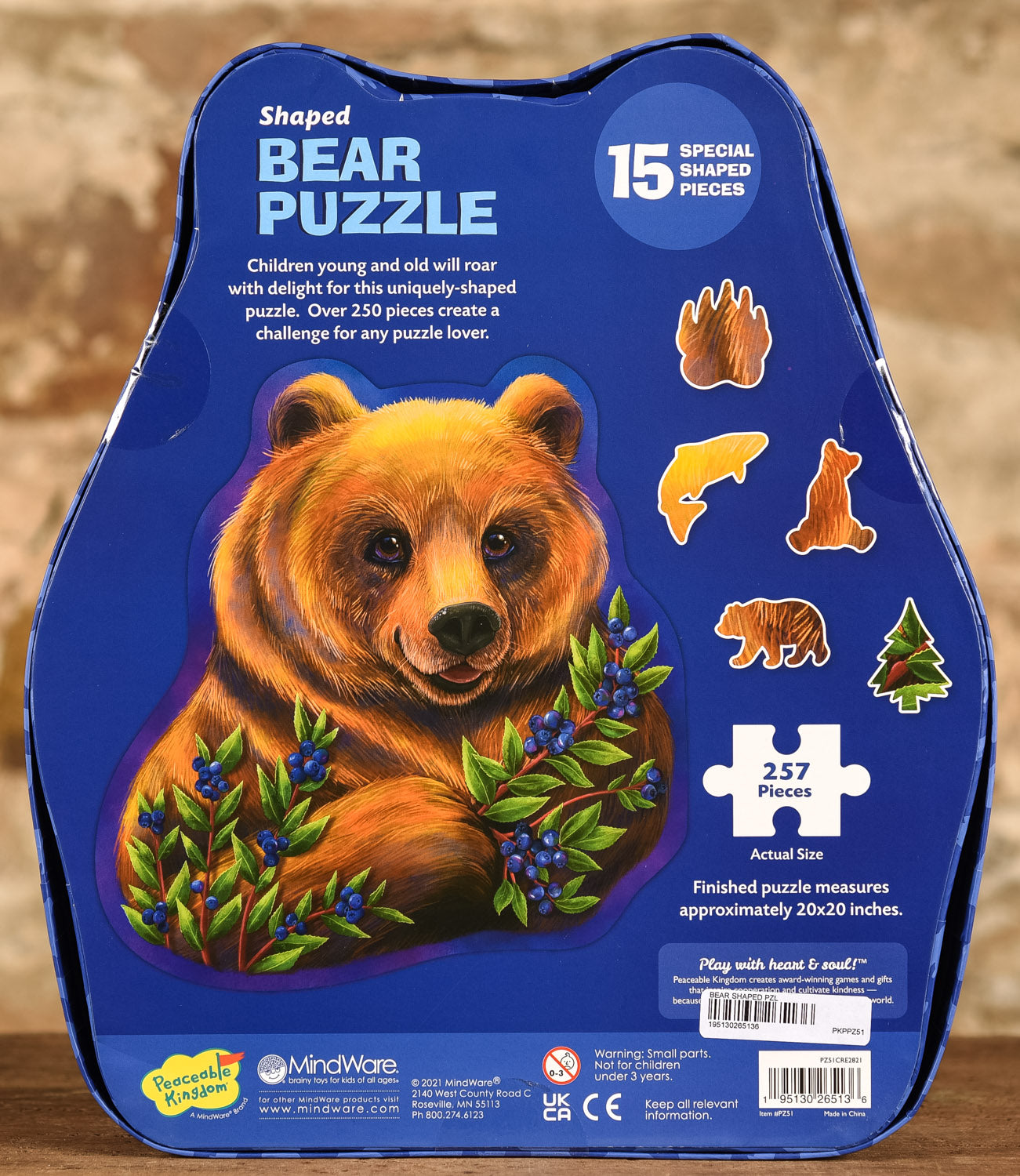  Bear Shape - 257 Piece Puzzle