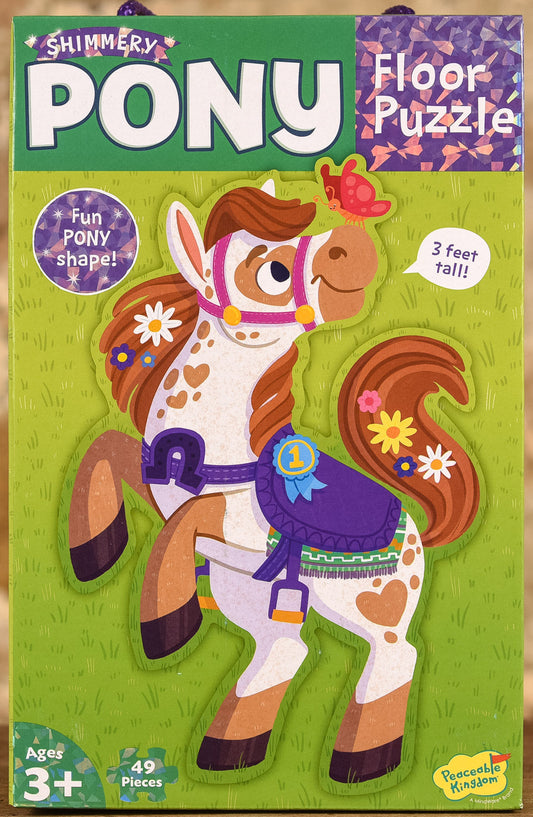  Shimmery Pony - 49 Piece Floor Puzzle