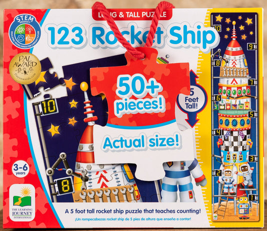  123 Rocket Ship - 50+ Piece Long & Tall Floor Puzzle