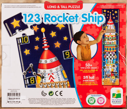  123 Rocket Ship - 50+ Piece Long & Tall Floor Puzzle