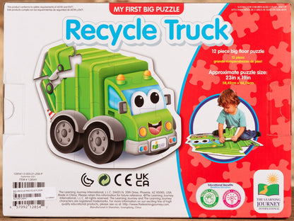  Recycle Truck - 12 Piece Big Floor Puzzle
