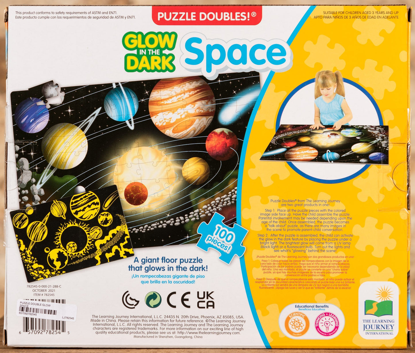  Glow In The Dark Space - 100 Piece Floor Puzzle