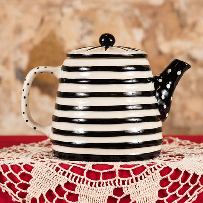  Striped Teapot With Heart