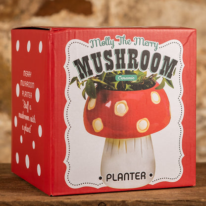  Molly The Merry Mushroom - Ceramic Planter