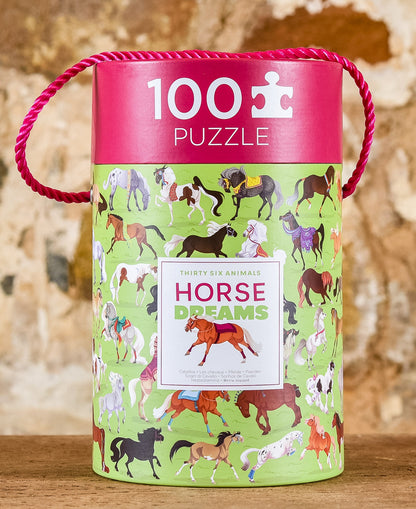  Thirty Six Animals 100 Piece Puzzle - Horse Dreams