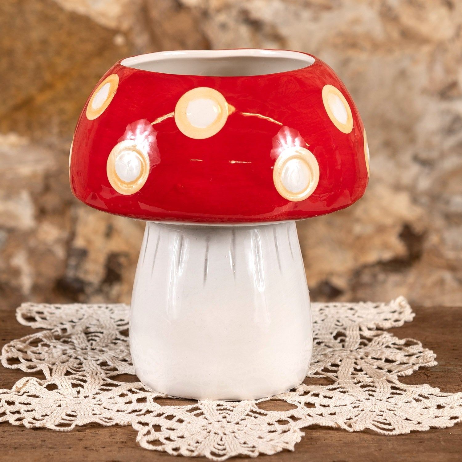  Molly The Merry Mushroom - Ceramic Planter