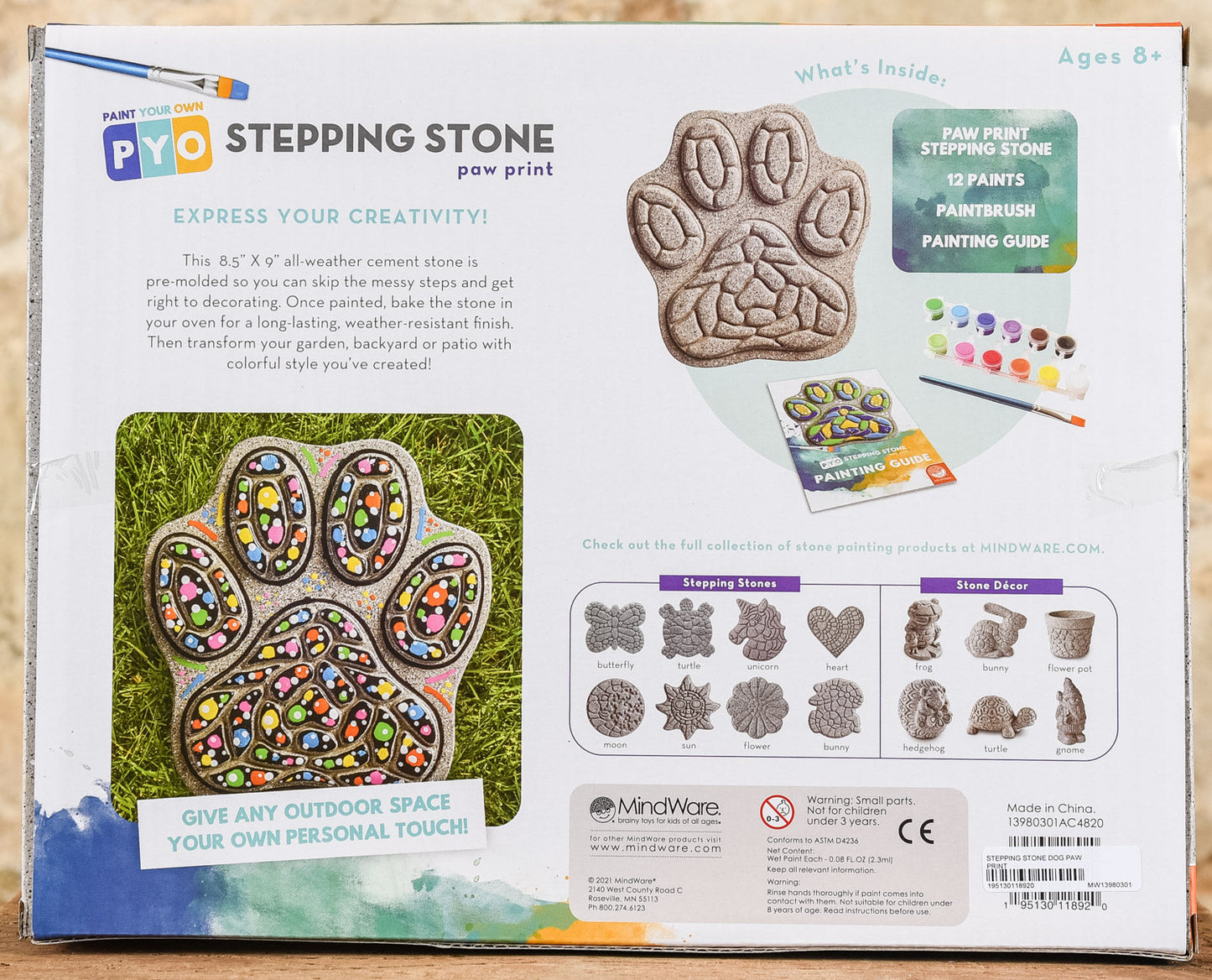  Paint Your Own - Stepping Stone Paw Print