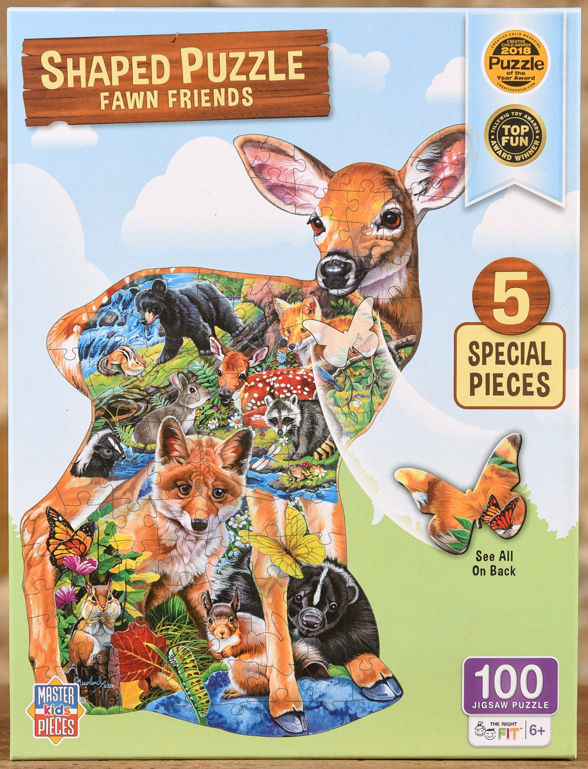  Fawn Friends - 100 Piece Deer Shaped Puzzle