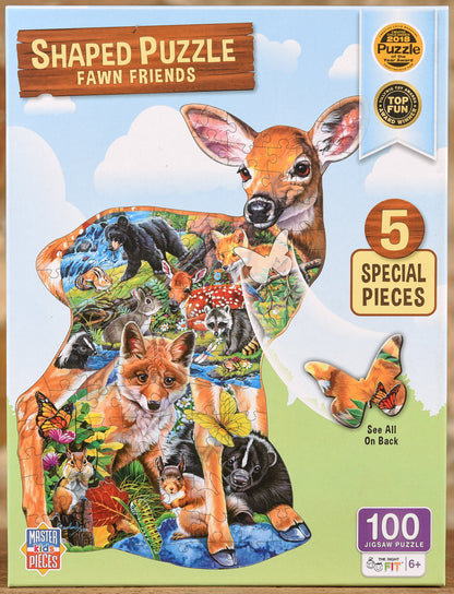  Fawn Friends - 100 Piece Deer Shaped Puzzle