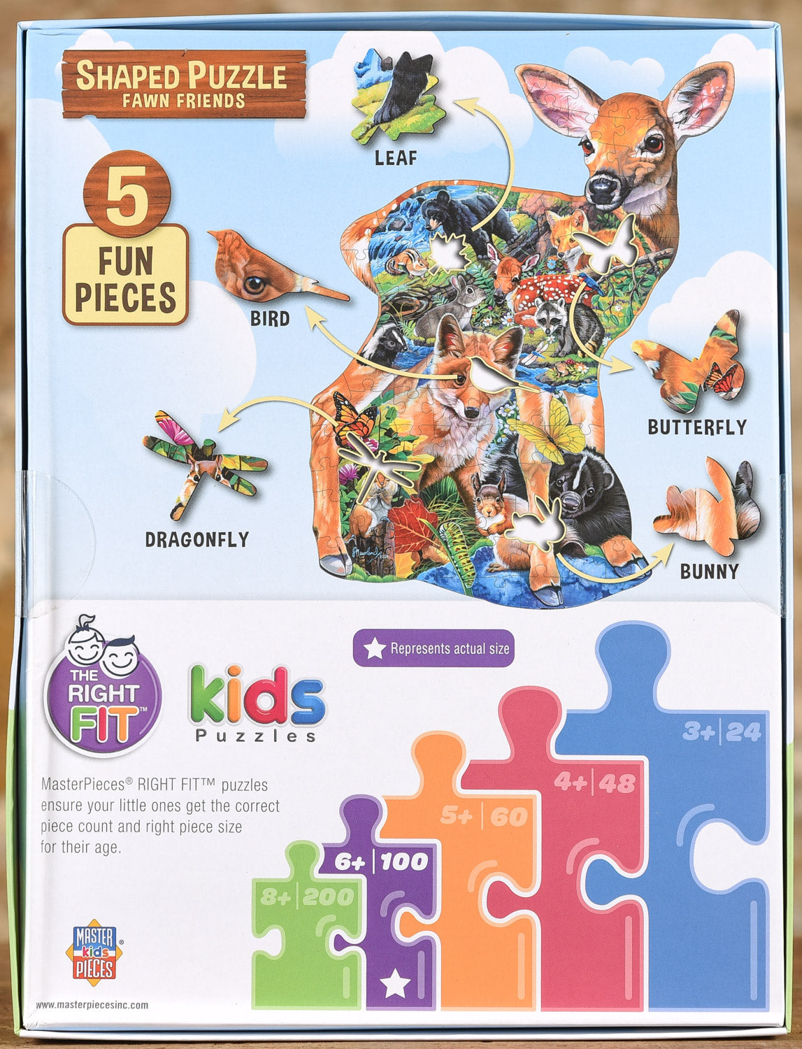  Fawn Friends - 100 Piece Deer Shaped Puzzle