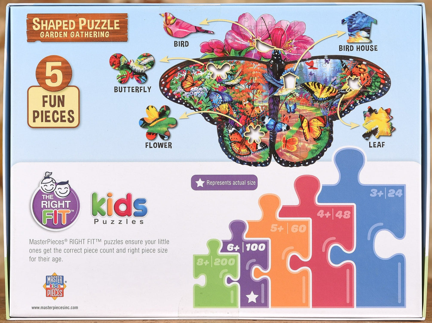  Garden Gathering - 100 Piece Butterfly Shaped Puzzle