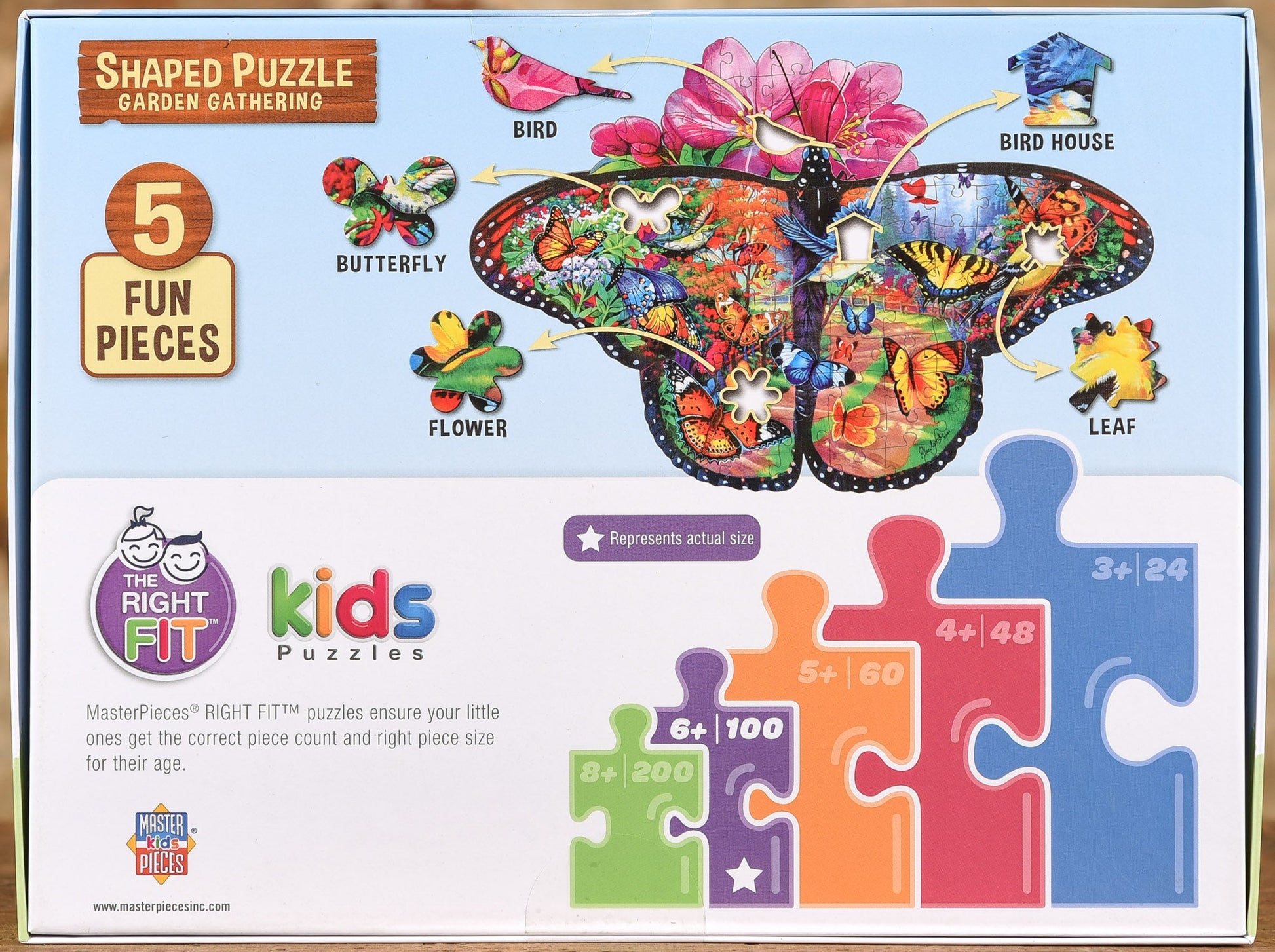  Garden Gathering - 100 Piece Butterfly Shaped Puzzle