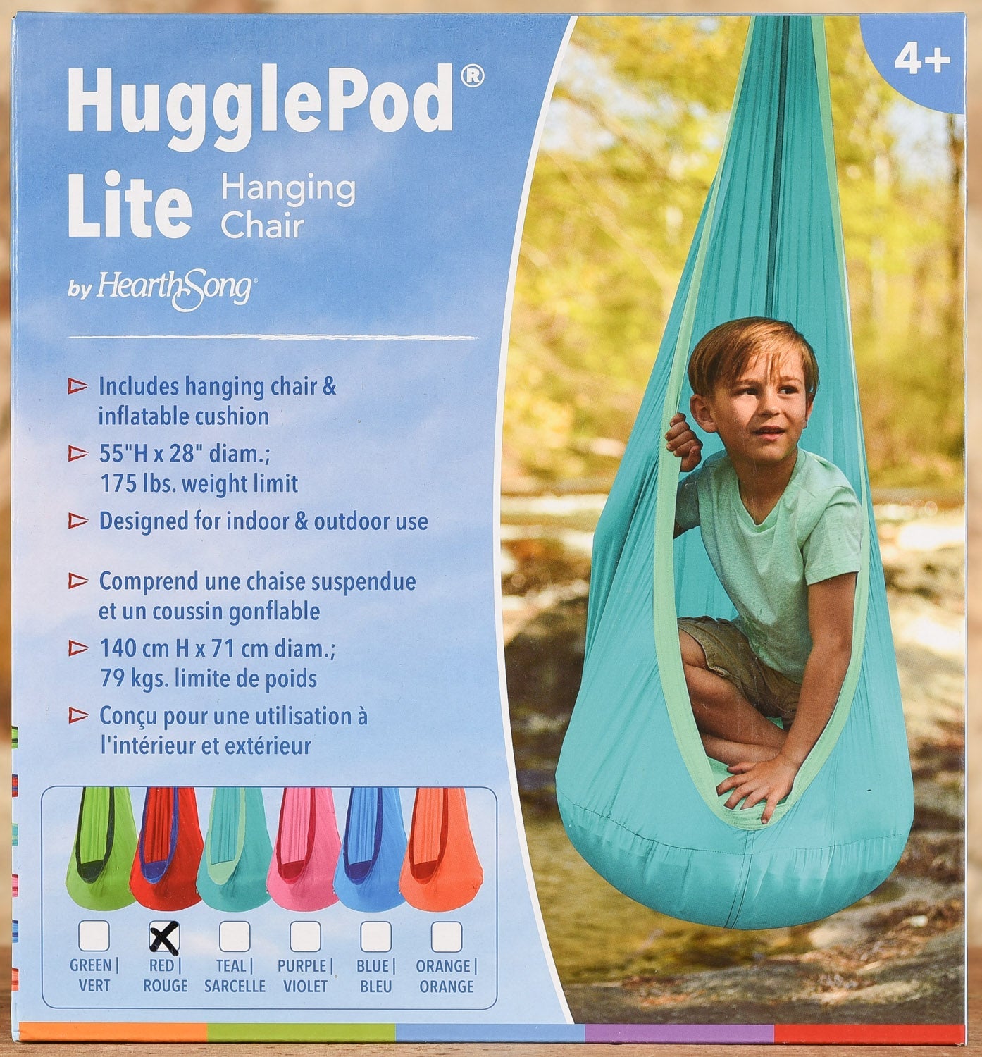  Huggle Pod Lite - Red Hanging Chair