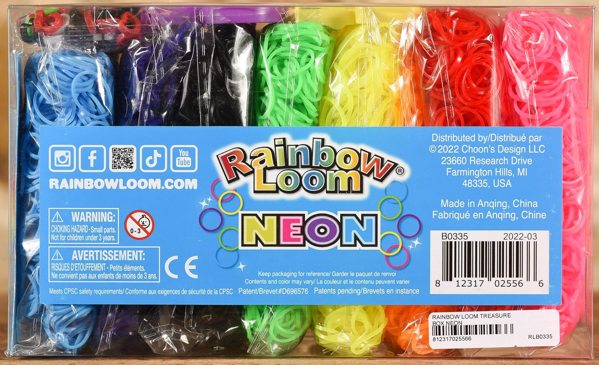  Rainbow Loom - Neon Treasure Box Rubber Bands