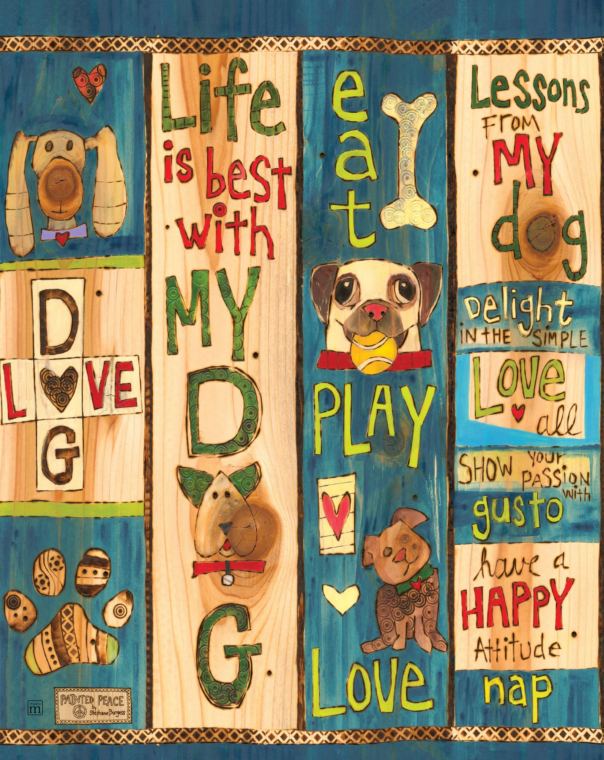  Art Pole From Studio M - Lessons From My Dog 20"