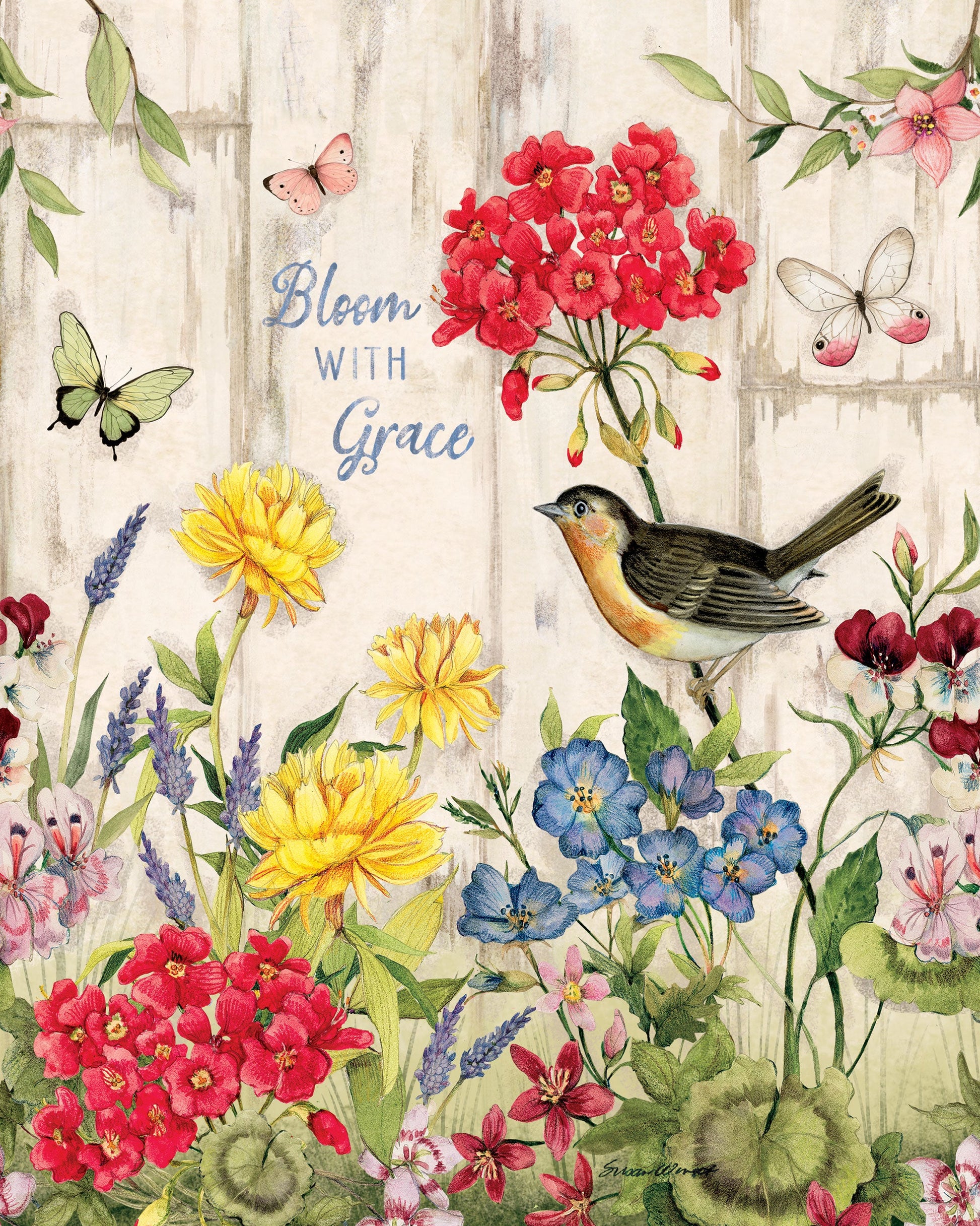 Art Pole From Studio M - Bloom With Grace 20"