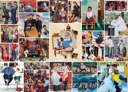  Saturday Evening Post Rockwell Collage - 1000 Piece Puzzle