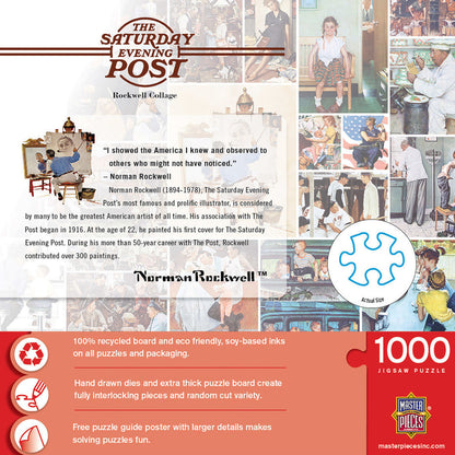  Saturday Evening Post Rockwell Collage - 1000 Piece Puzzle